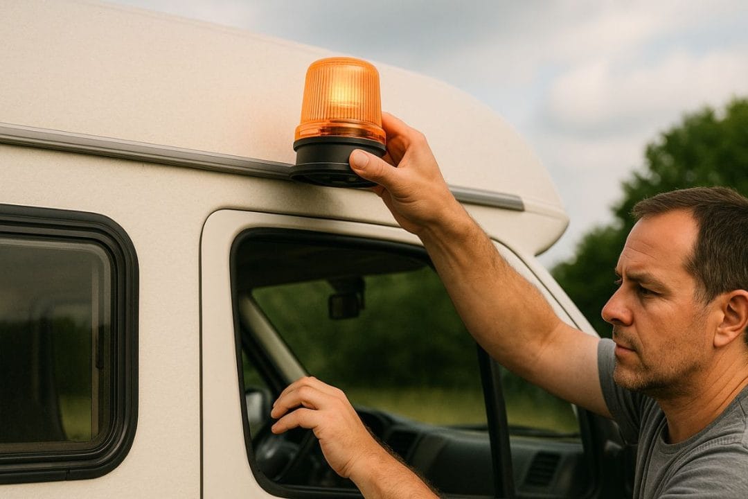 Gyrophare sur les camping-cars