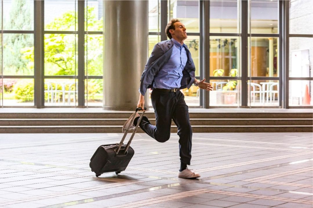 Précipitation à l'embarquement aéroport