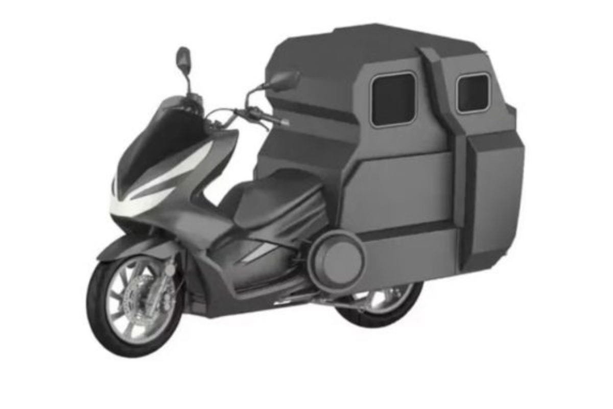 Un scooter transformé en mini camping-car